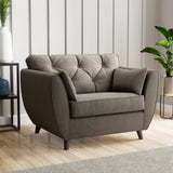 Edison Snuggle Chair Dark Feet Asphalt from Roseland Furniture