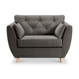 Edison Snuggle Chair Light Feet Asphalt from Roseland Furniture