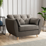 Edison Snuggle Chair Light Feet Asphalt from Roseland Furniture