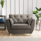 Edison Snuggle Chair Light Feet Asphalt from Roseland Furniture