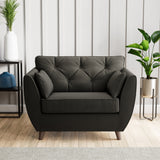 Edison Snuggle Chair Dark Feet Black from Roseland Furniture