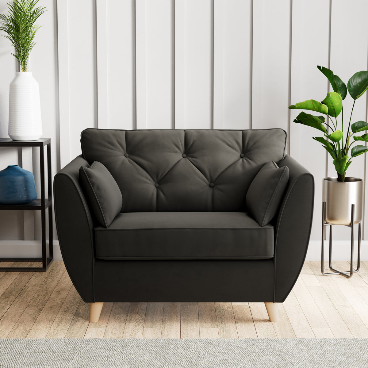 Edison Snuggle Chair Light Feet Black from Roseland Furniture
