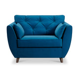Edison Snuggle Chair Dark Feet Marine from Roseland Furniture