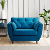 Edison Snuggle Chair Dark Feet Marine from Roseland Furniture