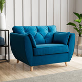 Edison Snuggle Chair Light Feet Marine from Roseland Furniture