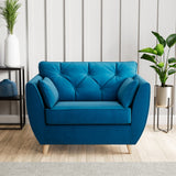 Edison Snuggle Chair Light Feet Marine from Roseland Furniture