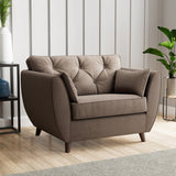 Edison Snuggle Chair Dark Feet Mole from Roseland Furniture