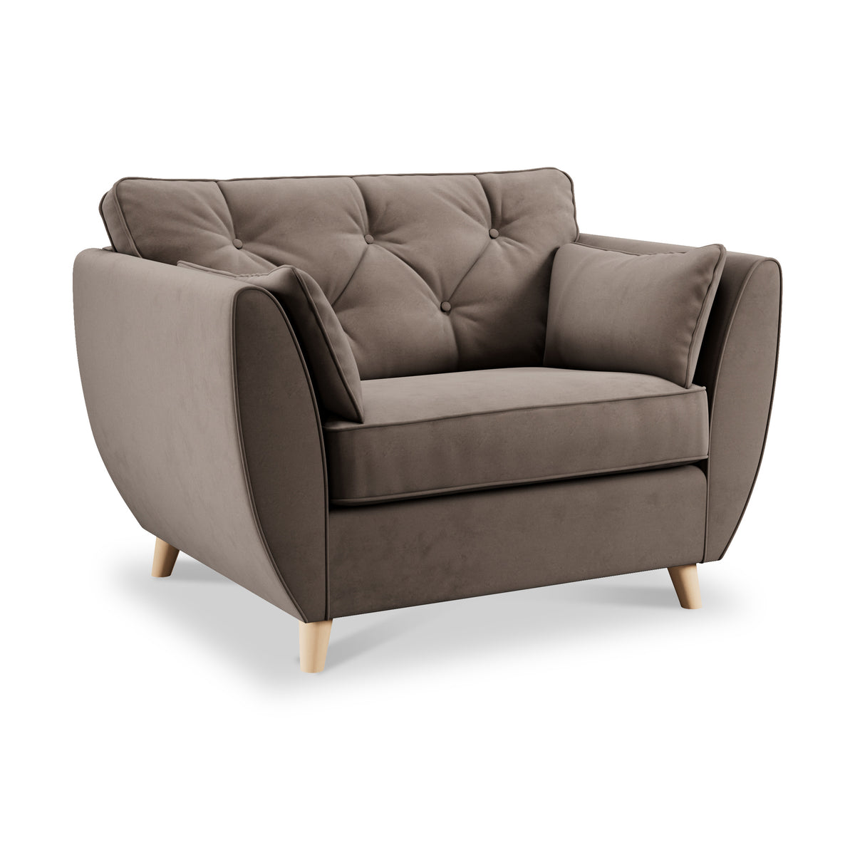 Edison Snuggle Chair Light Feet Mole from Roseland Furniture