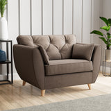 Edison Snuggle Chair Light Feet Mole from Roseland Furniture