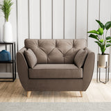Edison Snuggle Chair Light Feet Mole from Roseland Furniture