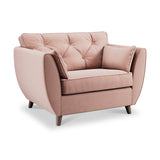 Edison Snuggle Chair Dark Feet Blush from Roseland Furniture