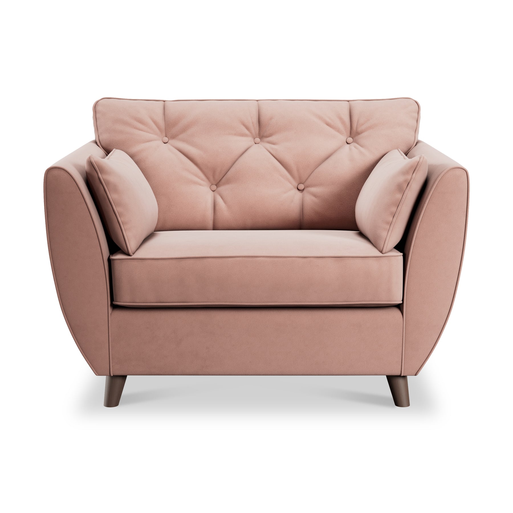 Edison Snuggle Chair Dark Feet Blush from Roseland Furniture