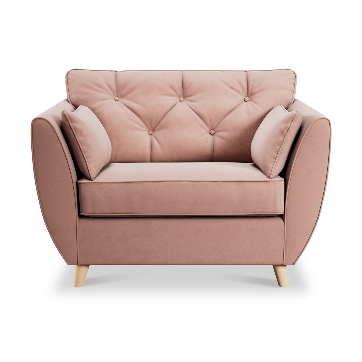 Edison Snuggle Chair Light Feet Blush Pink from Roseland Furniture