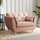 Edison Snuggle Chair Light Feet Blush Pink from Roseland Furniture