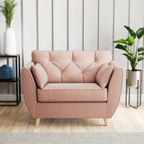 Edison Snuggle Chair Light Feet Blush Pink from Roseland Furniture