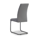 Holston Grey Faux Leather Quilted Back Dining Chair from Roseland Furniture