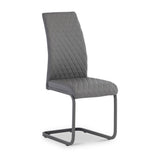 Holston Grey Faux Leather Quilted Back Dining Chair from Roseland Furniture