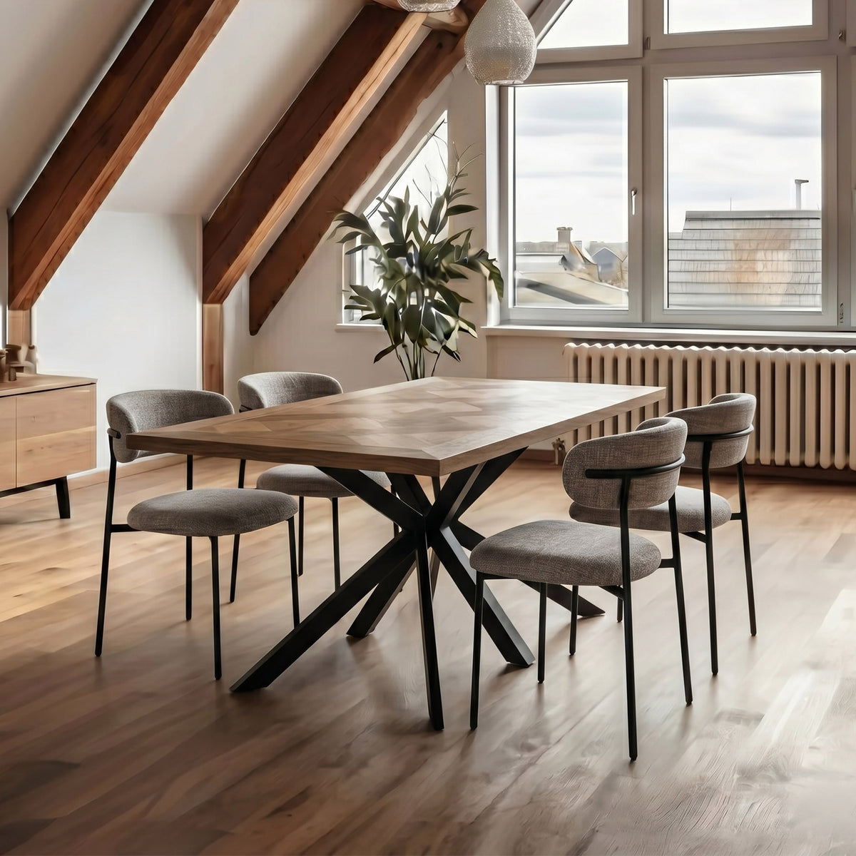 Ingrid-160cm-Parquet-Design-Dining-Table from Roseland Furniture