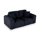 Hugo 2 Seater Sofa Deep Blue Angle1 from Roseland Furniture