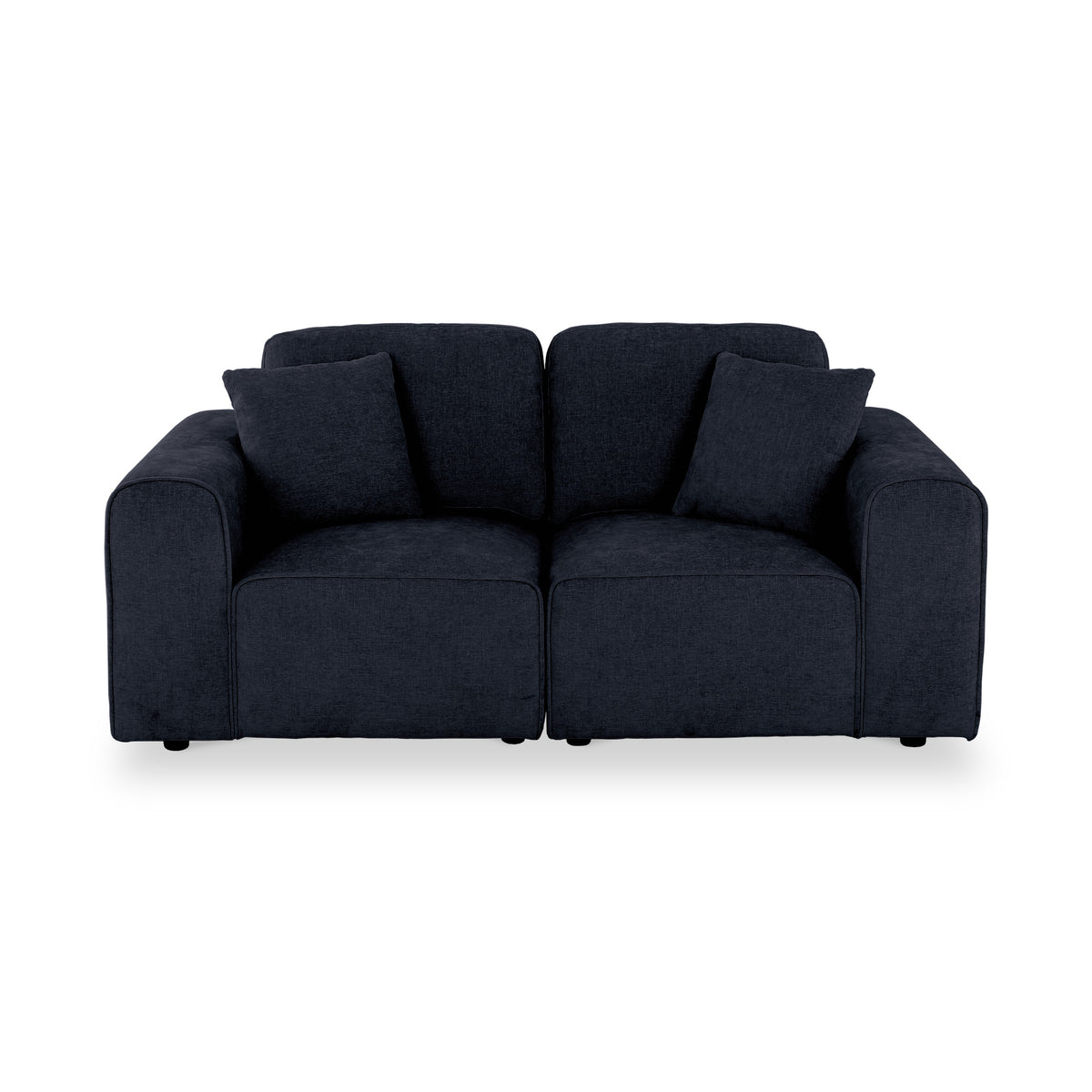 Hugo 2 Seater Sofa Deep Blue Angle1 from Roseland Furniture