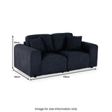 Hugo 2 Seater Sofa Deep Blue Angle1 from Roseland Furniture