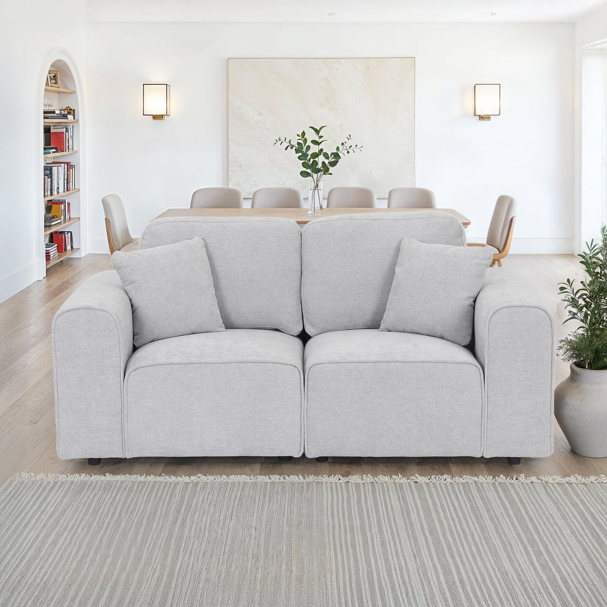 Hugo Fog Grey 2 Seater Sofa from Roseland Furniture