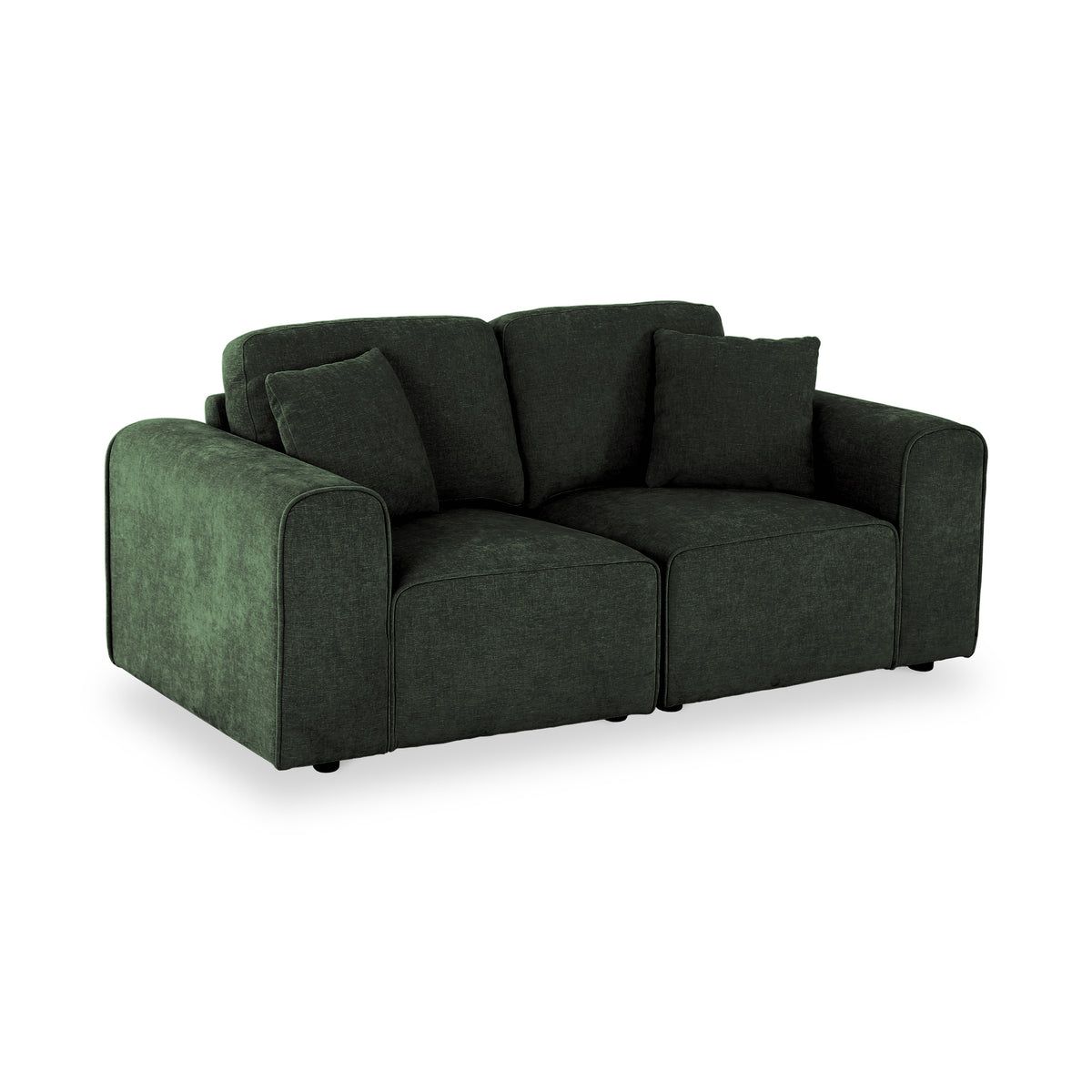 Hugo 2 Seater Sofa Moss Angle1 from Roseland Furniture