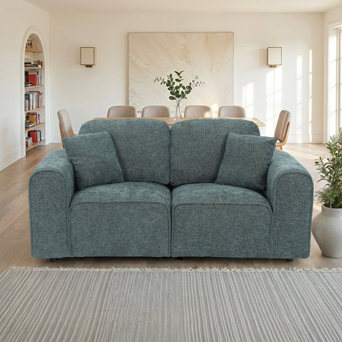 Hugo 2 Seater Sofa Moss from Roseland Furniture