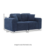 Hugo 3 Seater Sofa Deep Blue from Roseland Furniture