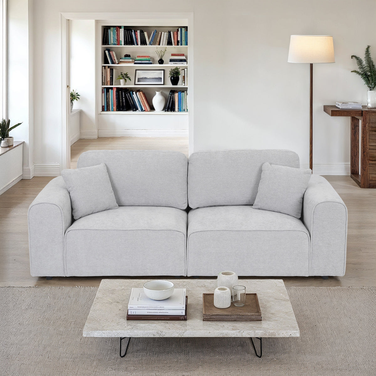 Hugo Fog Grey 4 Seater Sofa from Roseland Furniture