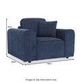 Hugo Armchair Deep Blue from Roseland Furniture