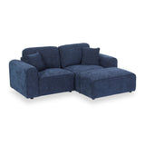 Hugo Chaise Sofa Deep Blue from Roseland Furniture