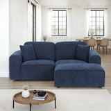Hugo Deep Blue Chaise Sofa from Roseland Furniture