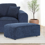 Hugo Deep Blue Footstool from Roseland Furniture