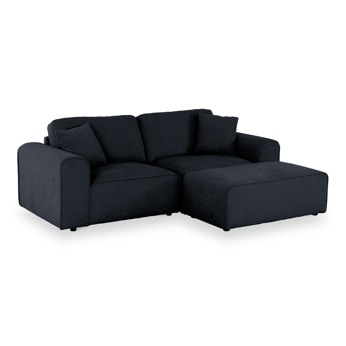 Hugo XL Chaise Sofa Deep Blue Angle1 from Roseland Furniture