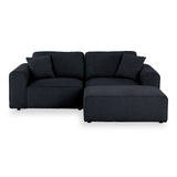 Hugo XL Chaise Sofa Deep Blue Angle1 from Roseland Furniture
