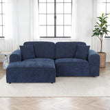 Hugo Deep Blue XL Chaise Sofa from Roseland Furniture