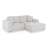 Hugo XL Chaise Sofa Fog Angle1 from Roseland Furniture