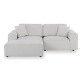 Hugo XL Chaise Sofa Fog Angle1 from Roseland Furniture