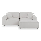 Hugo XL Chaise Sofa Fog Angle1 from Roseland Furniture