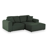 Hugo XL Chaise Sofa Moss Angle1 from Roseland Furniture