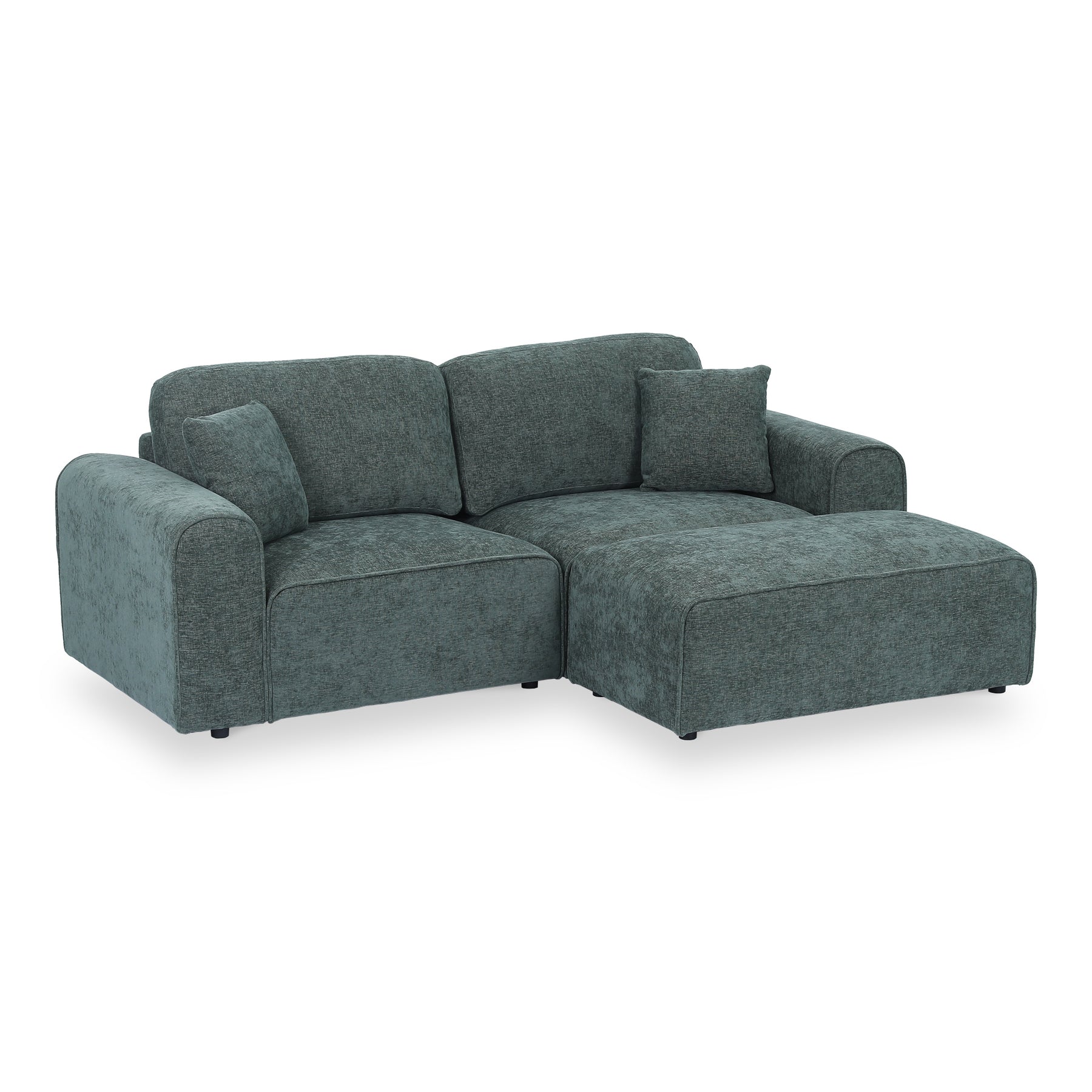 Hugo XL Chaise Sofa Moss from Roseland Furniture