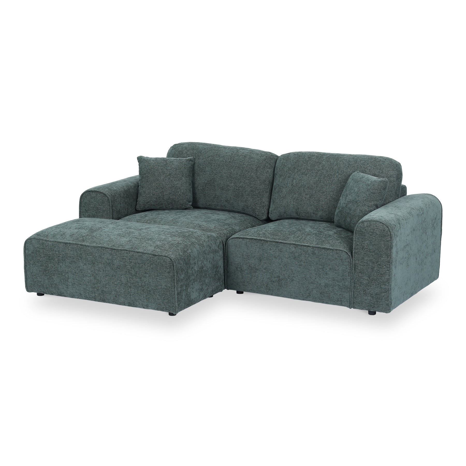Hugo XL Chaise Sofa Moss from Roseland Furniture