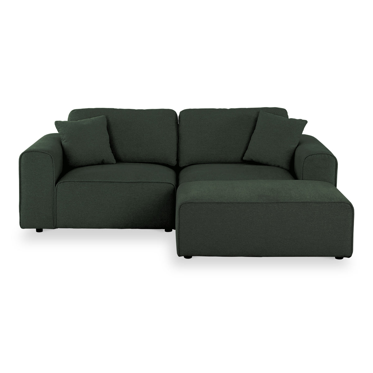 Hugo XL Chaise Sofa Moss Angle1 from Roseland Furniture