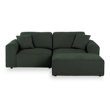 Hugo XL Chaise Sofa Moss Angle1 from Roseland Furniture