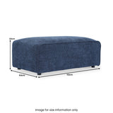 Hugo Footstool XL Deep Blue from Roseland Furniture