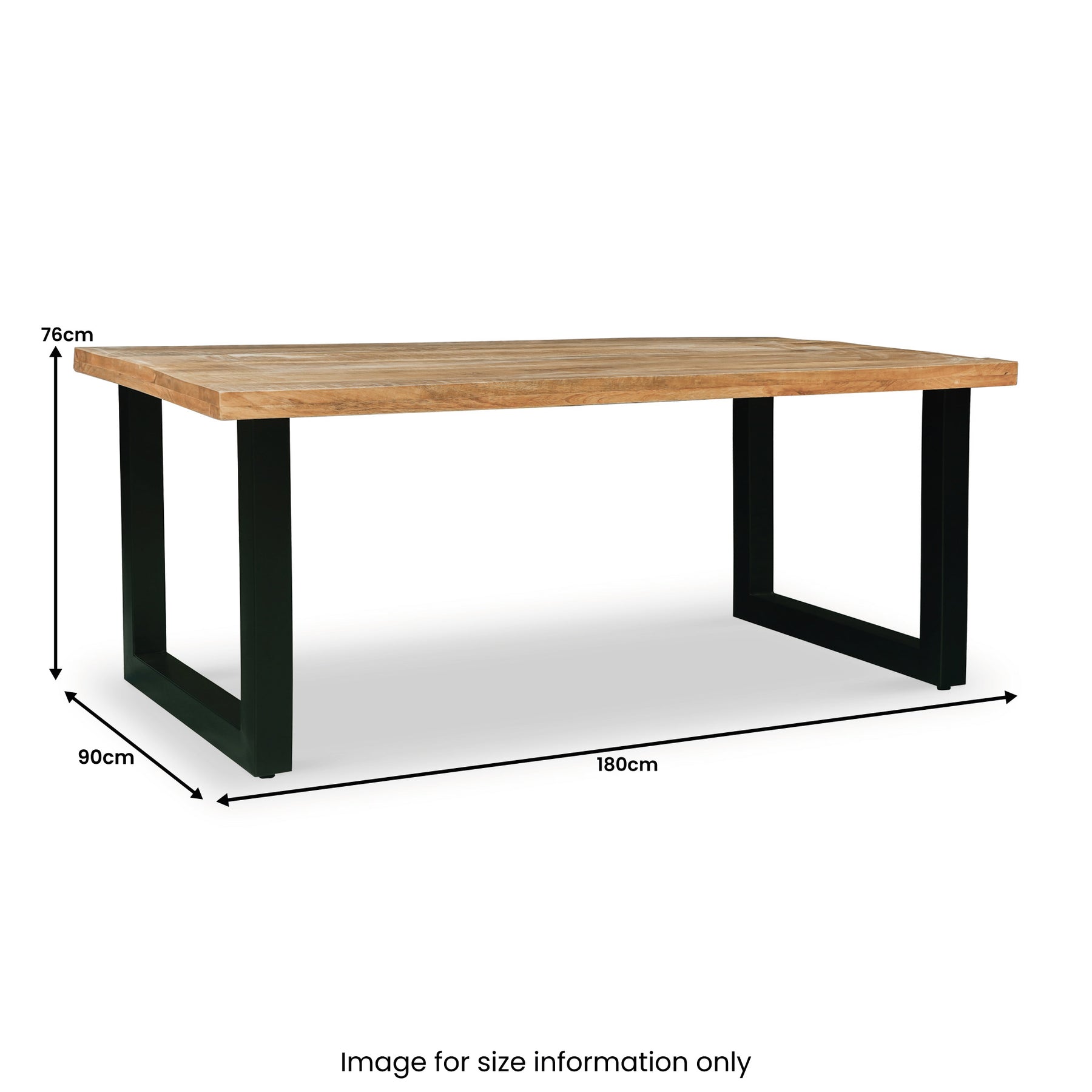 Jaxon Mango Wood 180cm Rectangular Dining Table