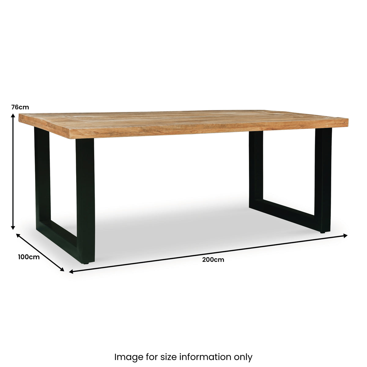 Jaxon Mango Wood 200cm Rectangular Dining Table