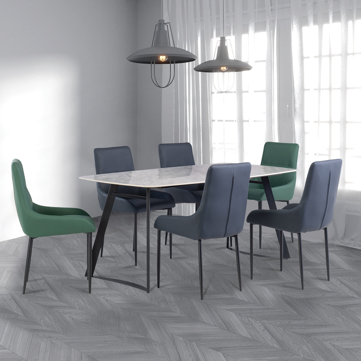 Mari Grey 180cm Sintered Stone Dining Table for dining room