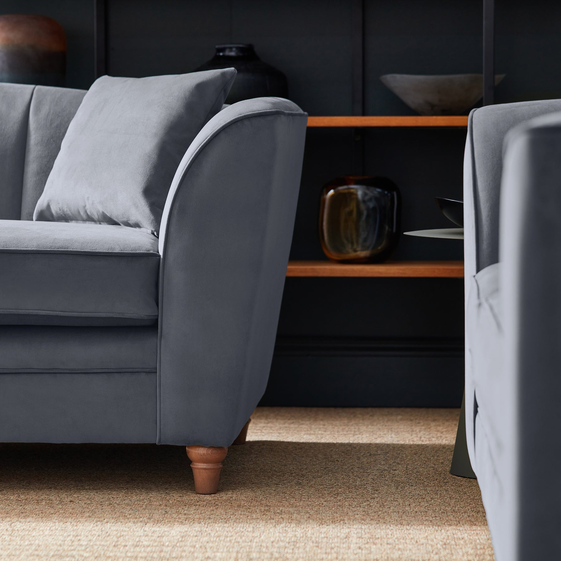 Ansdell 3 Seater Sofa Steel from Roseland Furniture